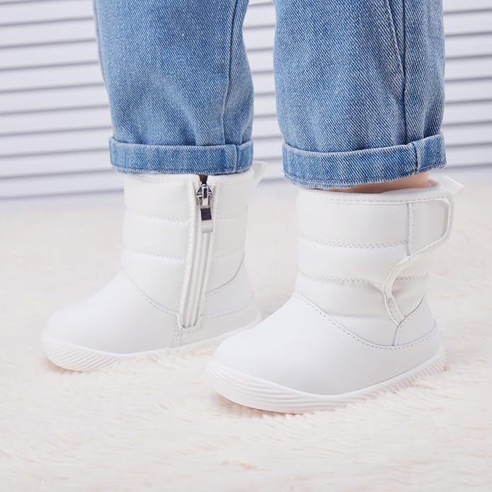 BMCiTYBM Baby Boy Girl Snow Boots Waterproof Winter Warm Booties Nonslip Lightweight Outdoor Shoes for First Walkers 6 9 12 18 24 Months(Infant/Toddler)