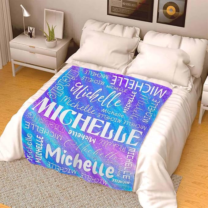 Customized Baby Blanket, Personalized Gifts Blanket with Name for Girl Customized Blankets Personalized Gifts Flannel Fleece Blankets