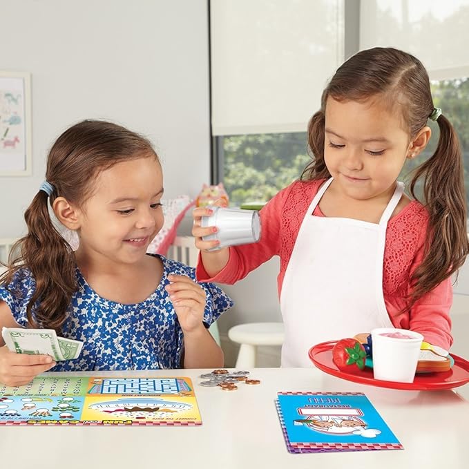 Learning Resources Serve It Up! Play Restaurant - 35 Pieces, Ages 3+ Play Restaurant Set, Pretend Restaurant for Kids, Toddler Learning Toys
