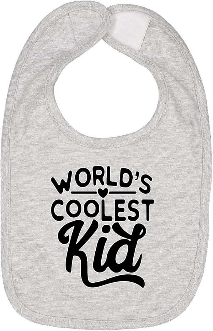 World's Coolest Kid Funny Cute Humor Infant Premium Jersey Baby Bib