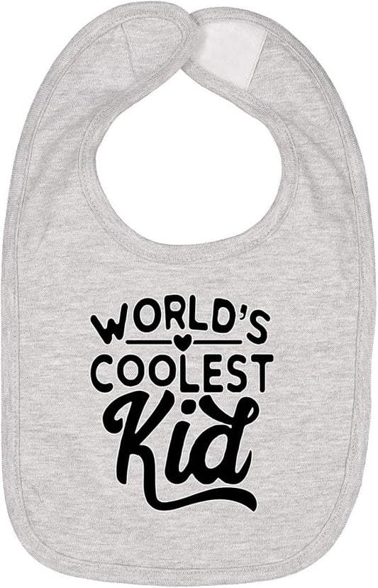 World's Coolest Kid Funny Cute Humor Infant Premium Jersey Baby Bib