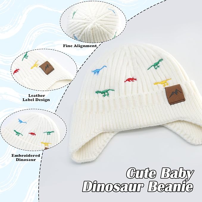 POXIMI Baby Boy Winter Hat Toddler Warm Beanie Girl Knit Hats with Earflap Kid Cute Earmuffs