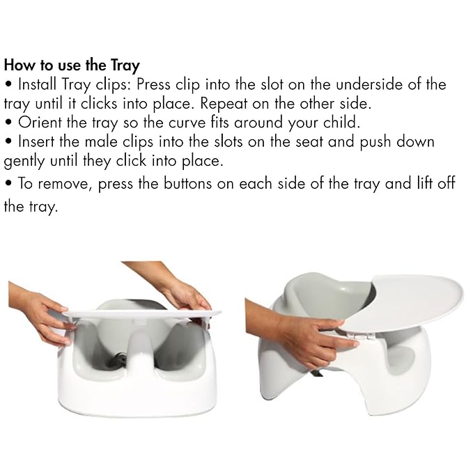 Bumbo Baby Floor Seat Lite, Portable Infant Sit Up Activity & Eating Chair w/Tray, Combo - Feeding Chair and Sitting Lounger for Babies, Infants and Toddlers