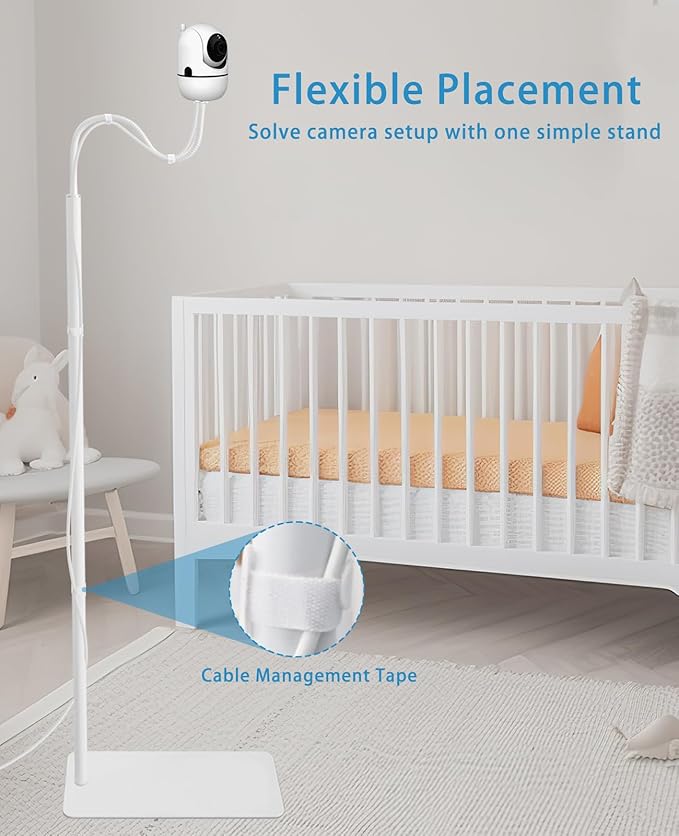 Baby Monitor Mount Floor Stand 67" Adjustable Height Compatible with Nanit Pro,Infant Optics DXR-8 Pro,HelloBaby,VTech,Motorola,or Other Cameras with 1/4 Thread