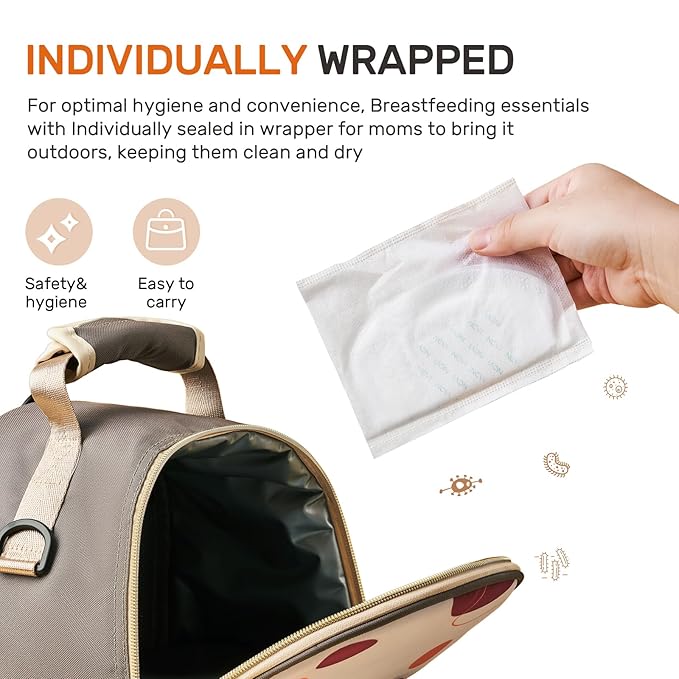 NCVI Nursing Pads Disposable, Super Absorbent and Keep Dry, 120 Count Breast Pads for Leaking Milk, Soft &Thin Nipple Pads for Nursing Moms, Breastfeeding Essentials