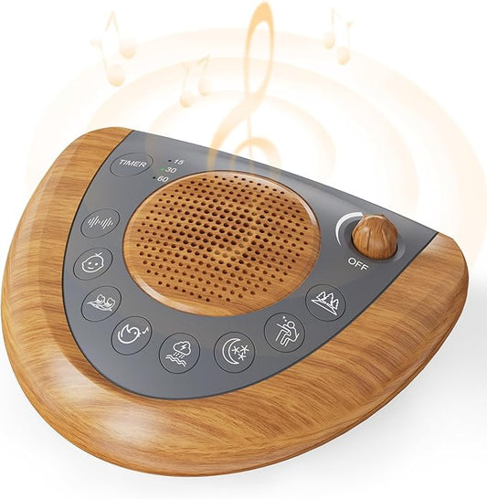 Sleep Sound Machine, Portable Battery Powered Noise Machine with 36 Soothing Sounds, USB Charger, Auto-Off Timer, Adjustable Volume, Headphone Jack for Baby, Kid, Adult