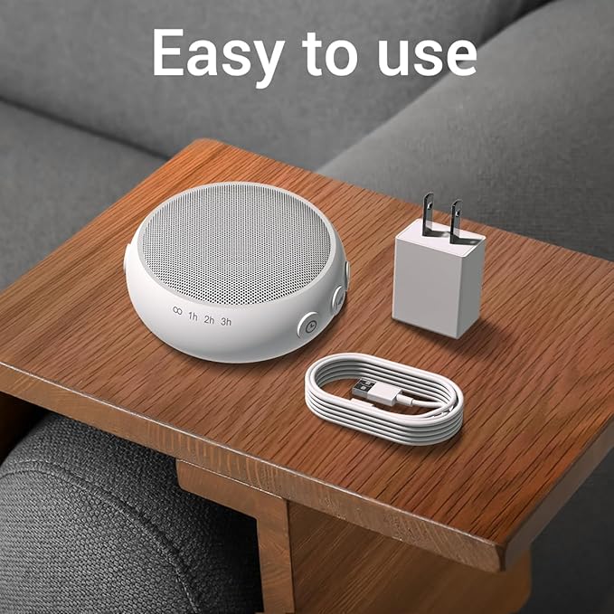 SoundMe Sound Machine with 30 Soothing Natural Sounds 36 Volume Portable Travel White Noise Machine for Sleeping Brown Noise Machine for Baby Kids Adults Noise Canceling Machine for Office Privacy