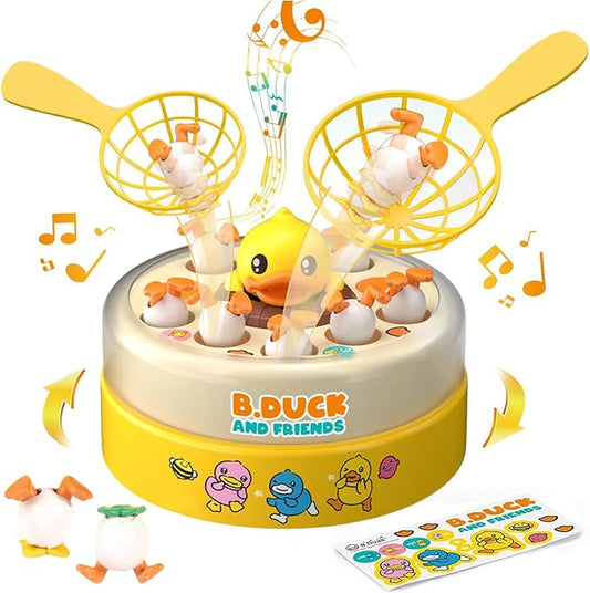 BDUCK+ Baby Board Games for Kids, Toddler Toys Bounce and Catch Duck Games for Kids 4-8, 1-2 Players Interactive Toy for Boys Girls, Christmas Halloween Party Birthday Gifts for Age 3 & Up