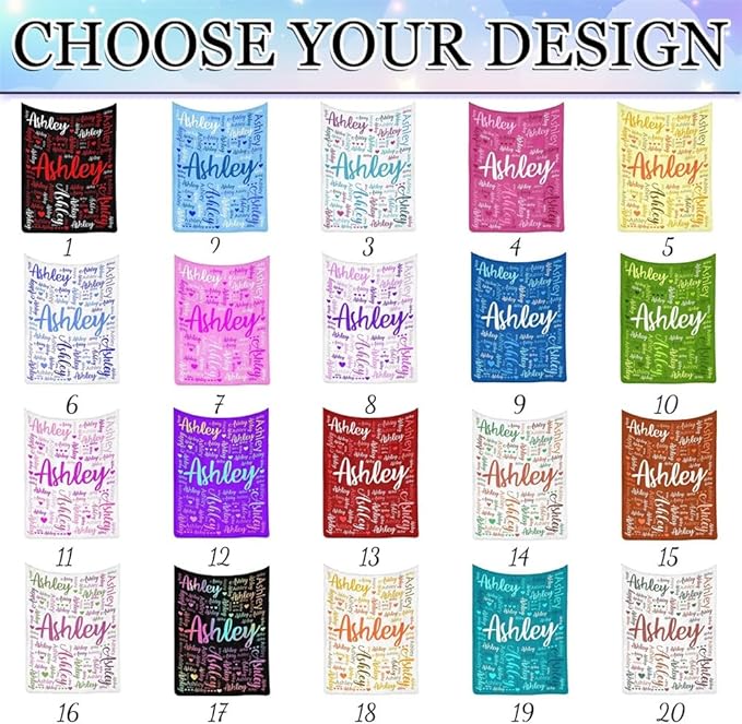 Artsadd Personalized Baby Blankets for Boys Girls Custom Throw Blanket with Name for Best Friends Customized Girl's Blanket for Infant Newborn Toddler Daughter Son Christmas Birthday Graduation
