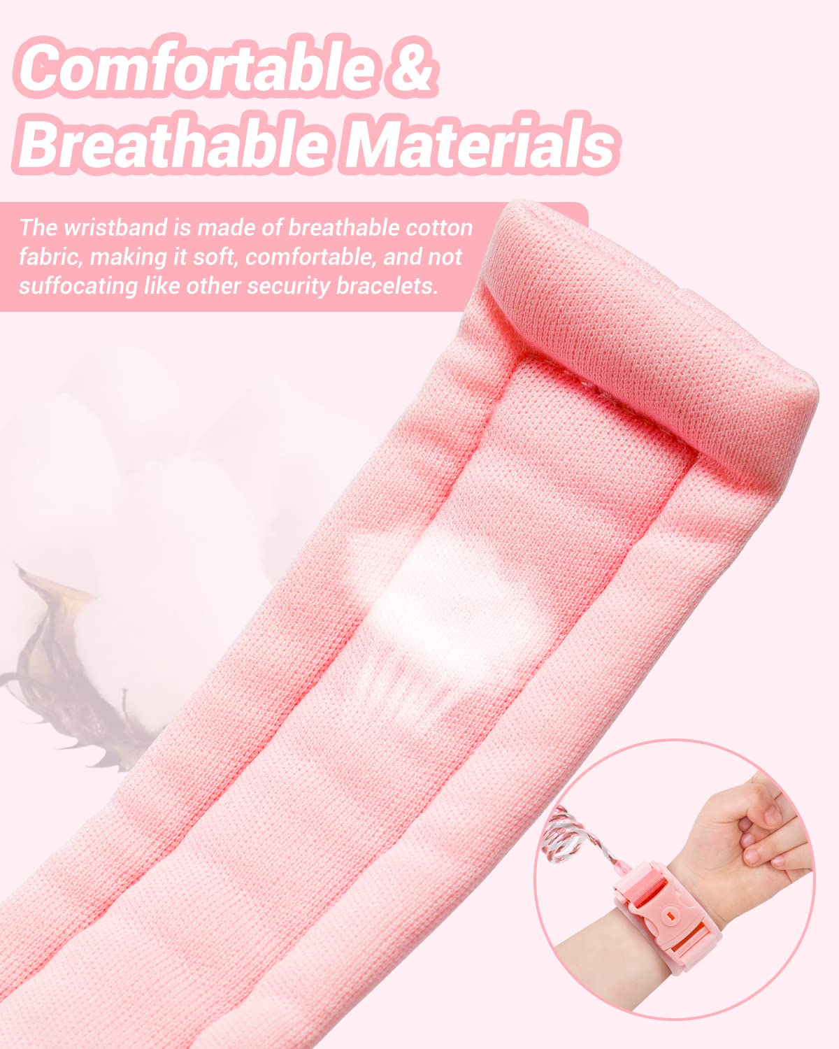 Dr.meter Anti Lost Wrist Link, 2 Pack Toddler Safety Leash with Key Lock, Reflective Child Walking Harness - Dual 8.2ft Length Pink & Green Kids Leash for Boys and Girls Outdoor Essencial