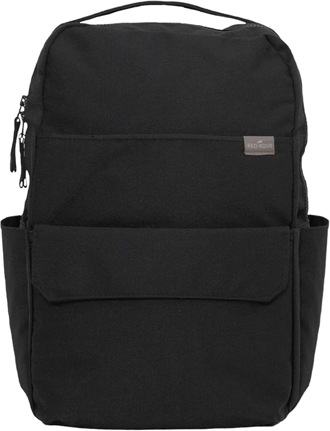 RED ROVR Roo Lightweight 1 LB Diaper Bag Backpack | 11 organizational pockets| Durable & Water-Resistant (Black)
