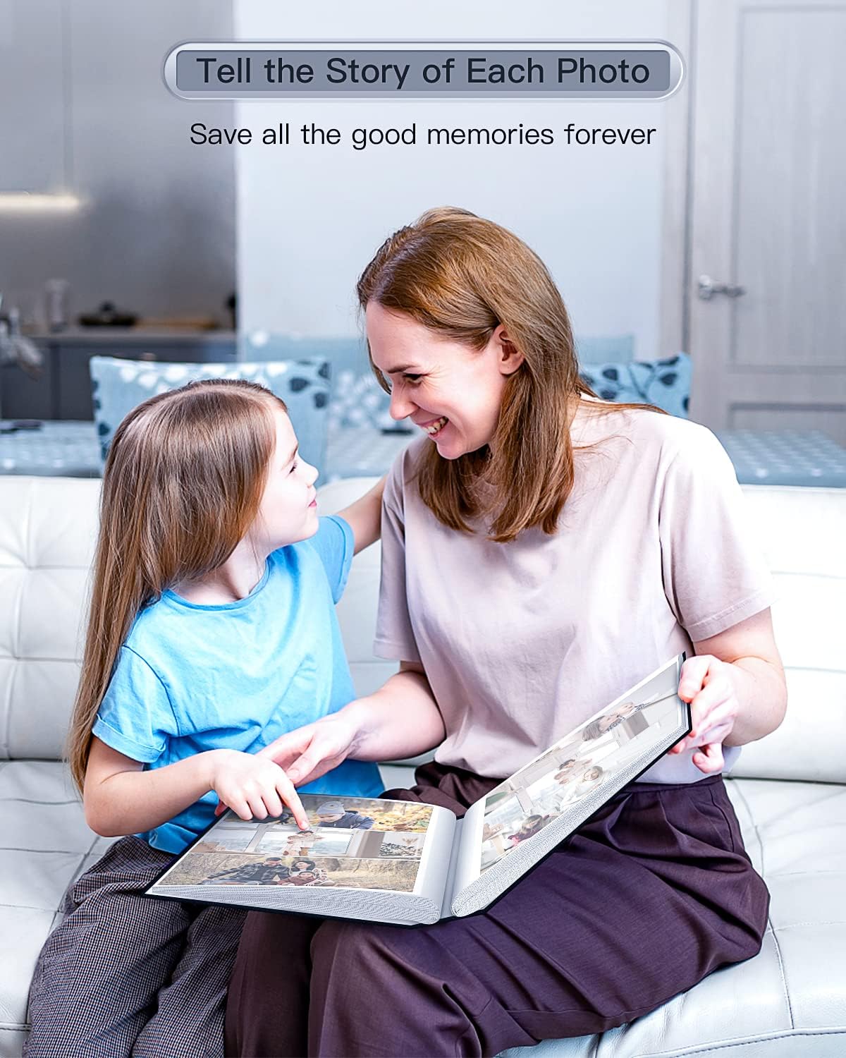 popotop Photo Album 4x6-200 Photos Photo Books with 200 Horizontal Pockets,Linen Cover Albums for Family Wedding Anniversary Baby Vacation Pictures