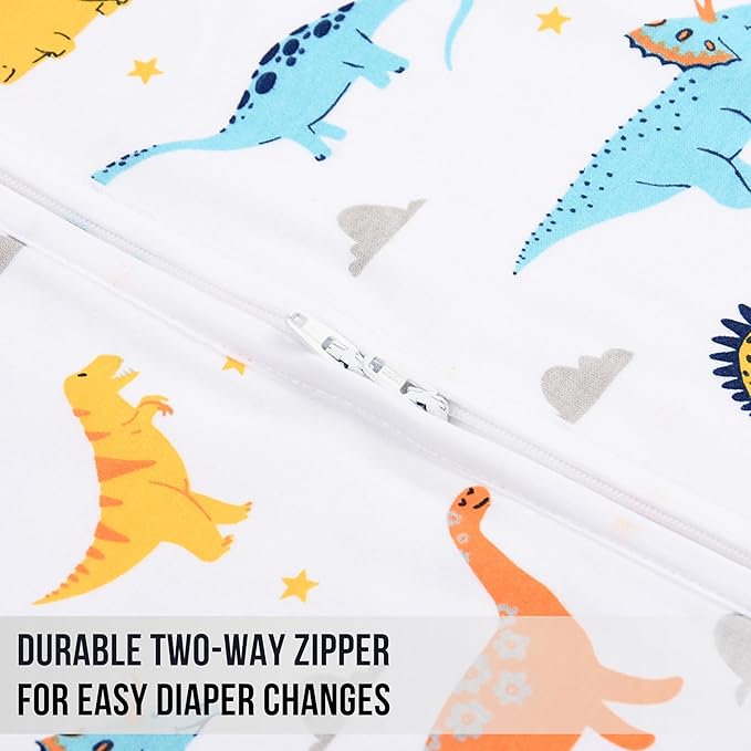 Baby Sleep Sack 1.0 TOG, Organic Cotton Baby Wearable Blanket with Two-Way Zipper, Swaddle Transition Baby Sleeping Bag, All-Season Sleep Sack for Newborn Infant Toddler Boy Girl, 12-18 Months, 1-Pack