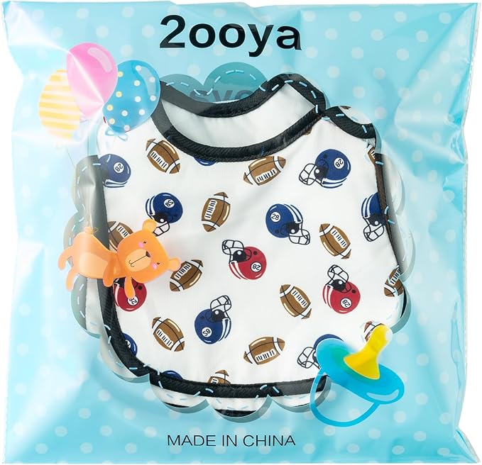 7Pcs Cotton Waterproof Baby Bibs Hook Loop Closure Newborn Bib Keepsake Baby Gift for Drooling Feeding Eating