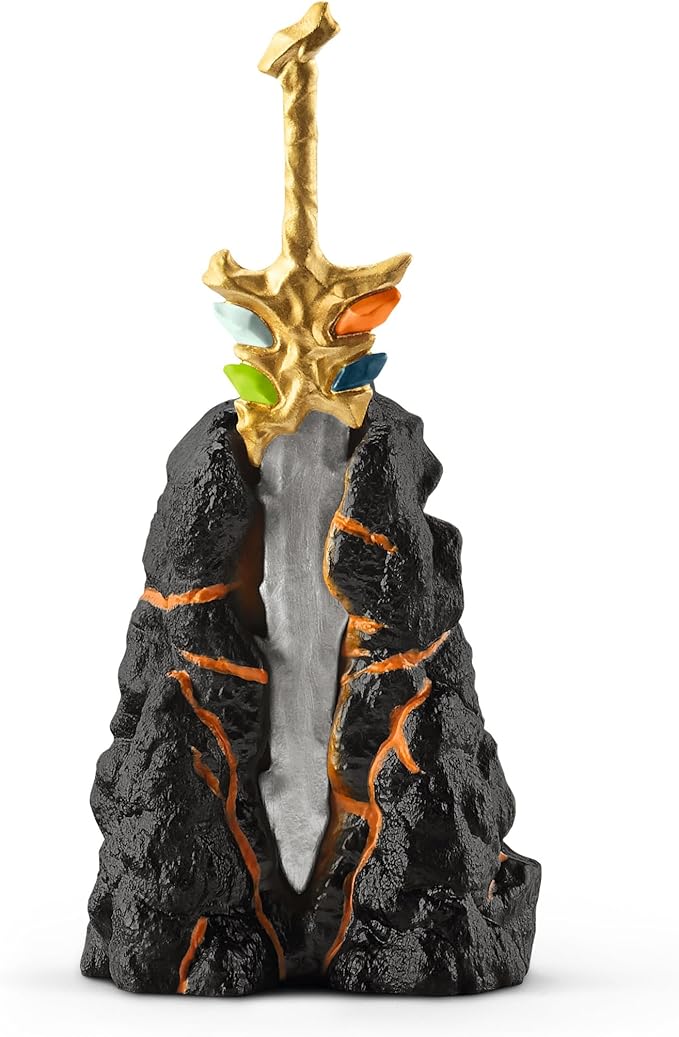 Schleich Eldrador Creatures - 5 PC Fantasy Creature Set - Ice Wolf, Lava Hound, Rock Beast and Sword Figure Playset - Animal Monster Figurines for Boys and Girls - Durable Fun Toys for Kids Ages 7+