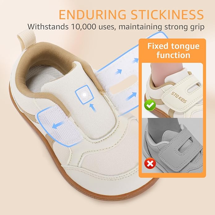 Toddler Wide Toe Box Barefoot Shoes Boys Girls Sneakers Kids Tennis Shoes Preschool Non Slip Lightweight Comfortable First Walking Shoes Running Outdoor Activities