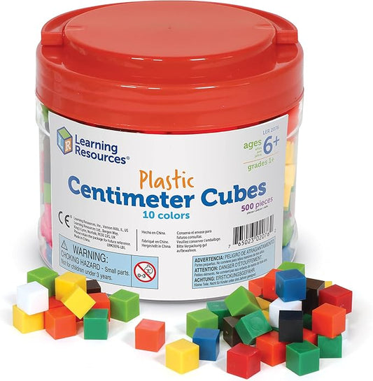 Learning Resources Centimeter Cubes, Counting/Sorting Toy, Assorted Colors, Math Cubes, Learning Cubes for Kids, Set of 500, Ages 6+