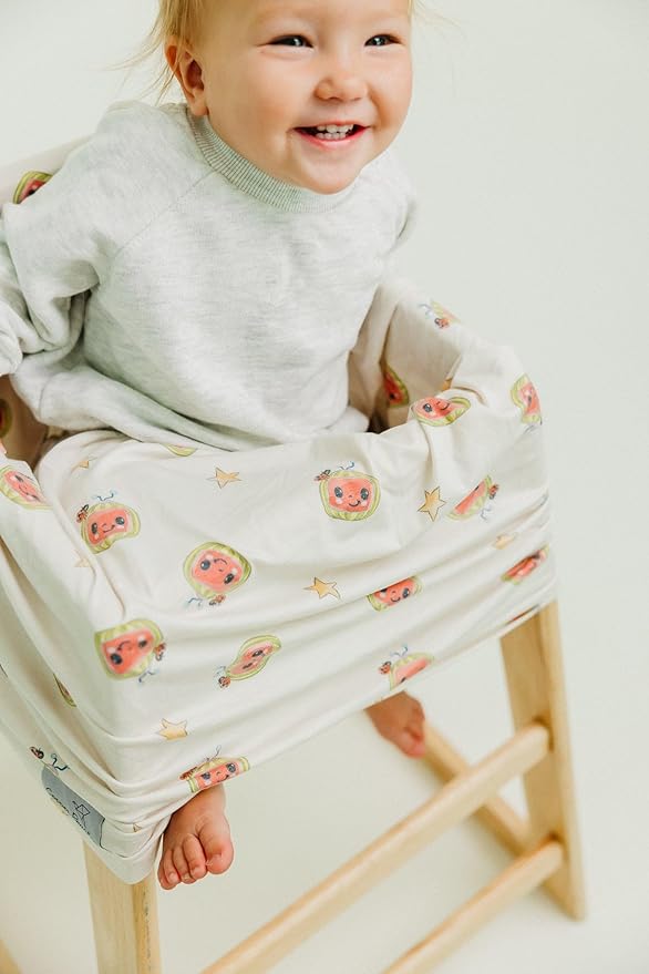 Copper Pearl Baby Car Seat Cover Canopy and Nursing Cover Multi-Use Stretchy 5 in 1 Gift 'CoComelon' - One Size