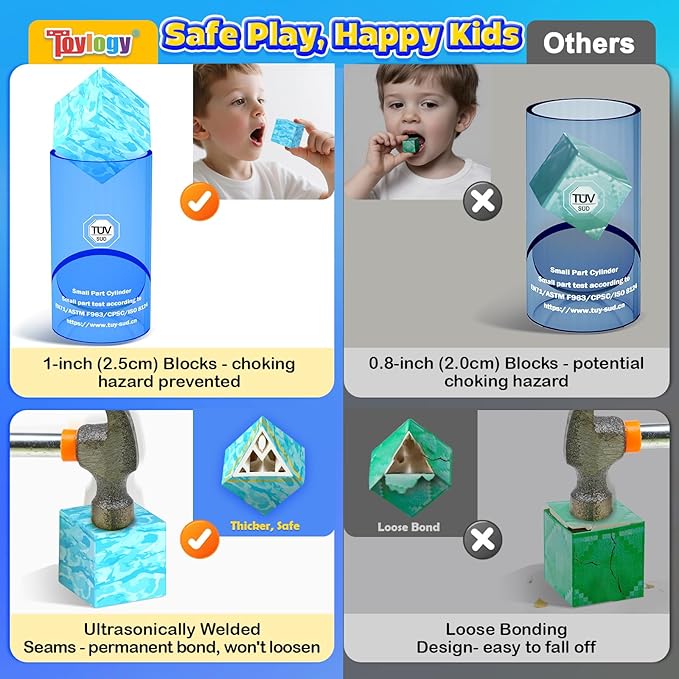 154PCS Large Magnetic Blocks-Build Mine Magnet World Dinosaur & Mine Edition, Building Outdoor Sensory Toys for Kids 3-5, STEM Jurassic Kid Games for Toddler Gifts for Boys and Girls Ages 3 4 5 6 7 8