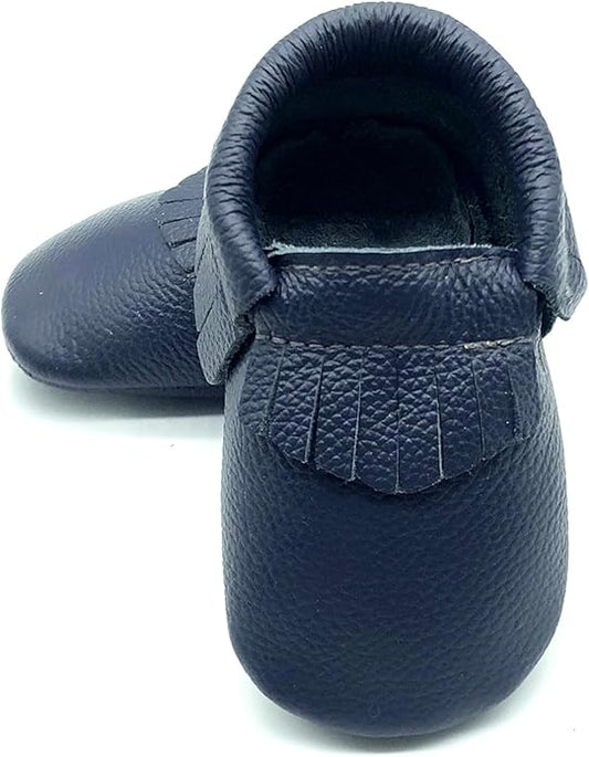 OWLOWLA Baby Moccasins Soft Sole Leather Baby Shoes Infant Toddler Pre-Walker Shoes Baby Boy Girl