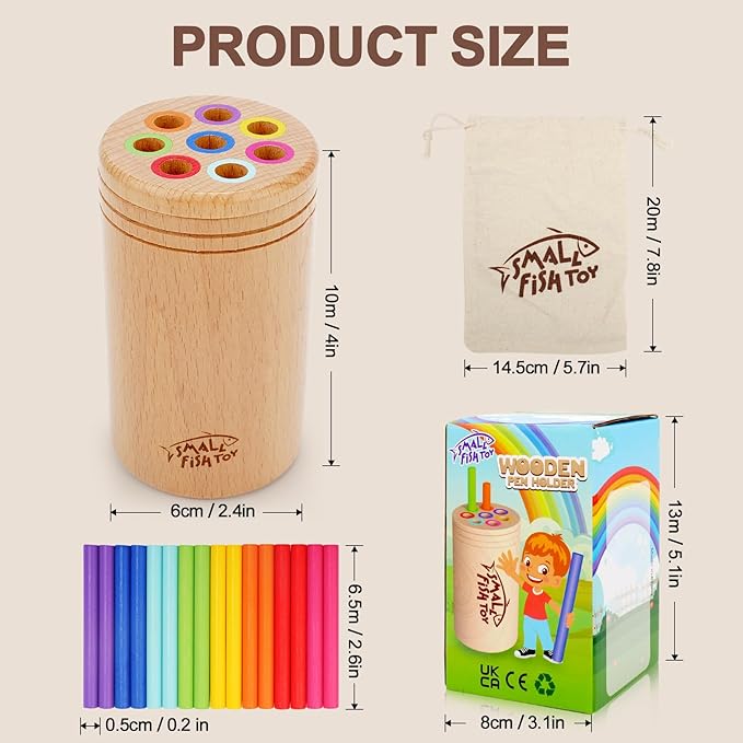 Montessori Toys for 1-3 Year Old: Wooden Learning Color Sorting Toys for Toddlers Age 1 2 3, Fine Motor Developmental Infants Sensory Matching Games, Busy Board 18 month old Baby Boys Girls Gifts