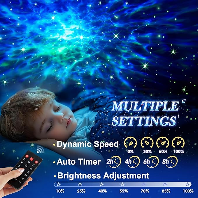 Star Projector Galaxy Light Projector ,15 Colors Star Lights for Ceiling Projector, 15 White Noises Galaxy Projector for Bedroom, Bluetooth+Remote+Timer Stars for Ceiling Projector Lights for Bedroom