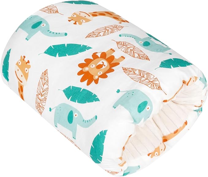Nursing Arm Pillows for Breastfeeding,Baby Feeding Arm Pillow Portable and Washable for Travel, Soft Cotton Ergonomic Bottle Nursing Essentials（White Elephant）