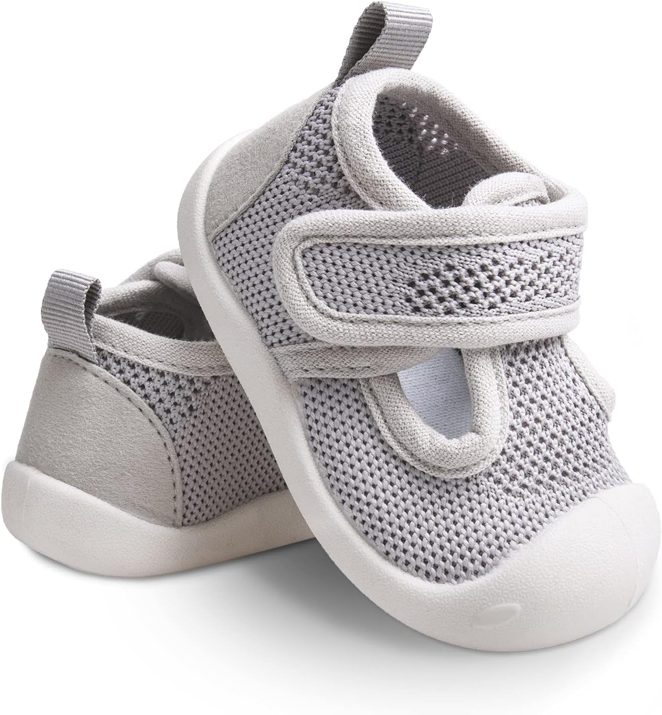 Baby First-Walking Shoes 1-4 Years Kid Shoes Trainers Toddler Infant Boys Girls Soft Sole Non Slip Cotton Canvas Mesh Breathable Lightweight TPR Material Slip-on Sneakers Outdoor