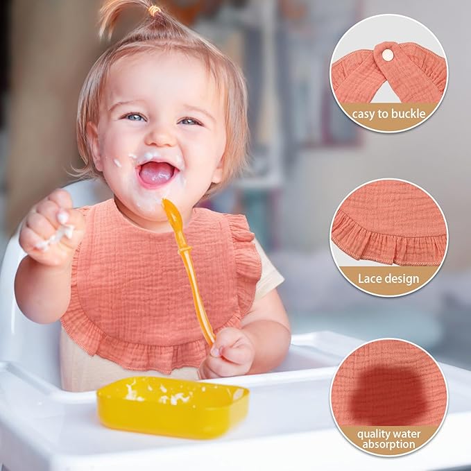 Baby Bibs Muslin Drool Teething Drooling Bibs for Baby Girl Boy Muslin Cotton