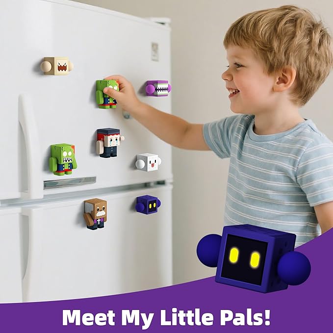 GobiDex 8PCS Magnetic Figures Playset Rotatable Monster & Character Toys for Kids, Toddlers Quiet Sensory Play, Preschool STEM Gift Compatible with Magnet Blocks