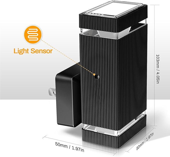 DORESshop Color Changing Night Lights [2 Pack], Night Lights Plug Into Wall, 8 Color LED Night Light, Night Light with Dusk to Dawn Sensor, Nightlight for Bathroom Decor, Children Room, Kids Gift