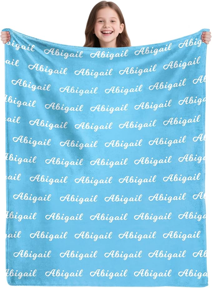 Ships Next Day,Personalized Blanket Gifts for Boys Girls,Custom Blanket with Name,Flannel Throw Blankets,Customized Gifts for Baby Adult