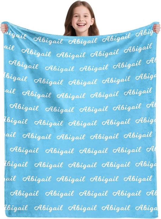 Ships Next Day,Personalized Blanket Gifts for Boys Girls,Custom Blanket with Name,Flannel Throw Blankets,Customized Gifts for Baby Adult