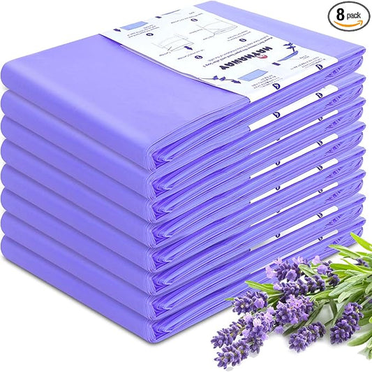 Diaper Pail Refill Bags Compatible With Dekor Plus Diaper Pail, Extra 30% Length, Lavender Scent, 8 Pack