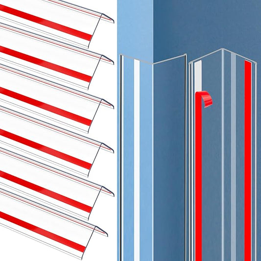 6 PCS Clear Self-Adhesive Wall Corner Protectors Edge Guards for Baby, Furniture, Doors, Tables, Protecting Sharp Edges (100x3cm/39.4x1.18in)