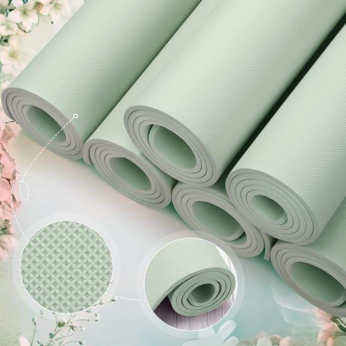 Timgle 6 Pcs 10mm Thick Yoga Mat Bulk, 68 x 24 Inches, Anti-Slip Tear-Resistant Exercise Mat for Adult Fitness, Stretching, Workout and Studio