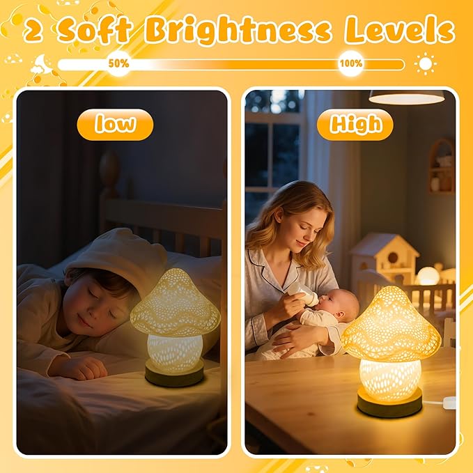 Mushroom Lamp, Night Light for Kids Bedroom,16 Colors LED Kawaii Lamp with Remote, 3D Mushroom Decor Cute Mini Bedside Table Lamp, Birthday & Christmas Gifts for Girls Boys