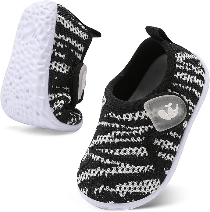 FEETCITY Baby Boys Girls First Walking Shoes Infant Sneakers Crib Shoes Breathable Lightweight Slip On Shoes