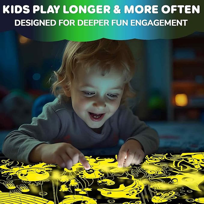 QUOKKA Floor Puzzles for Kids Ages 4–8 – 2x3 FT Giant Glow in The Dark Jigsaw – 48 Large Pieces – Deep Sea Adventure Scene – Montessori Toy with Gift Box – Fun Learning Activity