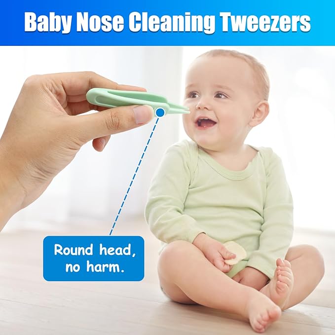 100-Pack of Premium Nasal Aspirator Hygiene Sponges, Replacement for Nosefrida Nasal Aspirator Filters, BPA, Phthalate & Latex-Free (100 Count +Tweezer)