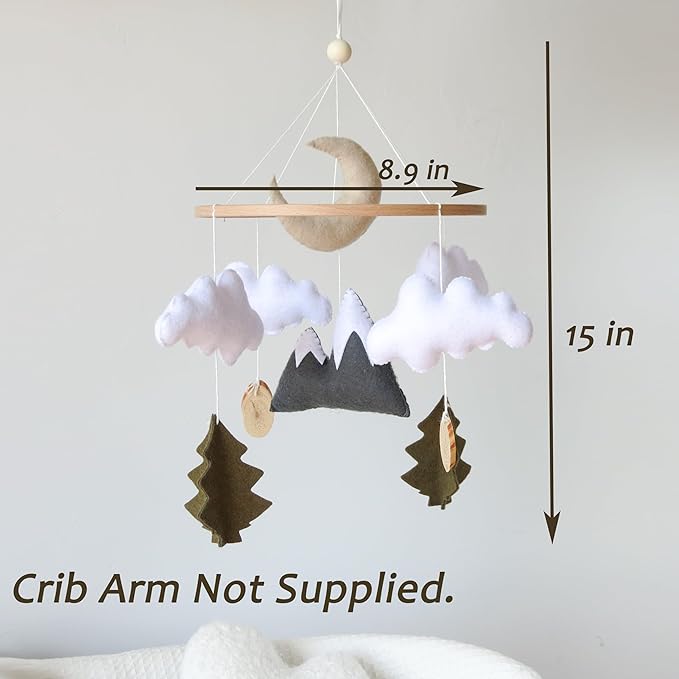 Woodland Mobile for Crib Forest Baby Mobile for Crib Woodland Crib Mobile for Boys Minimalism Baby Mobile for Bassinet