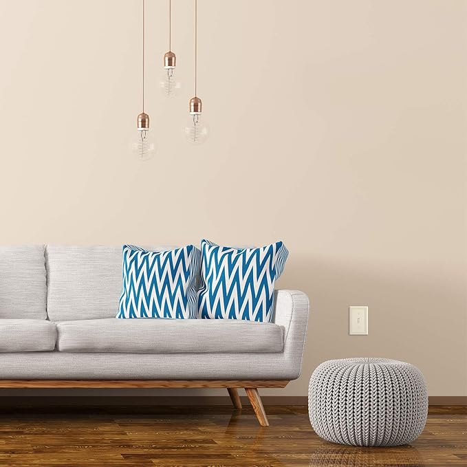 Henne Bery Sunken Pearls Heavy Duty Decorative Wall Plate Switch Plate Outlet Cover, Durable Solid Zinc Alloy (Single Toggle 2PK, Light Almond)