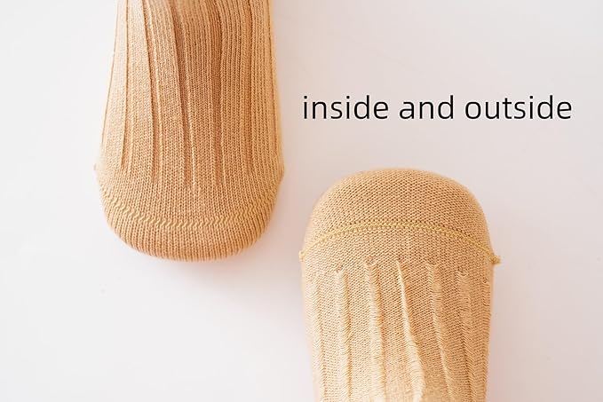 Baby Crew Socks,Grips Combed Cotton Socks Toddler Non-Skid for Girls,Boys Non Slip/Anti Skid 9-Pack