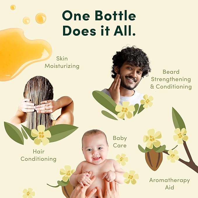 HobaCare Organic Jojoba Baby Oil with Pump – 100% Pure Natural Unrefined Unscented Cold Pressed Jojoba Oil for Baby Hair, Infant Skin, Body Care (4.22 oz)