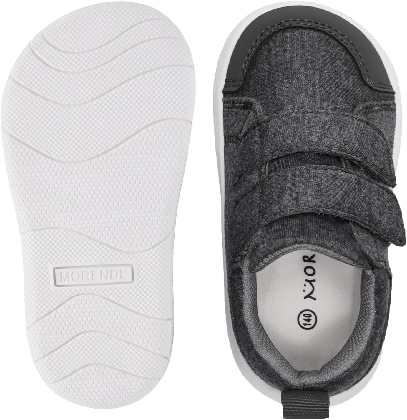 MORENDL Wide Toe Box Shoes Toddler Barefoot Shoes Baby Walking Shoe Boy Girl Non-Slip Zero Drop Minimalist Sneakers Comfort Tennis Outdoor Activities