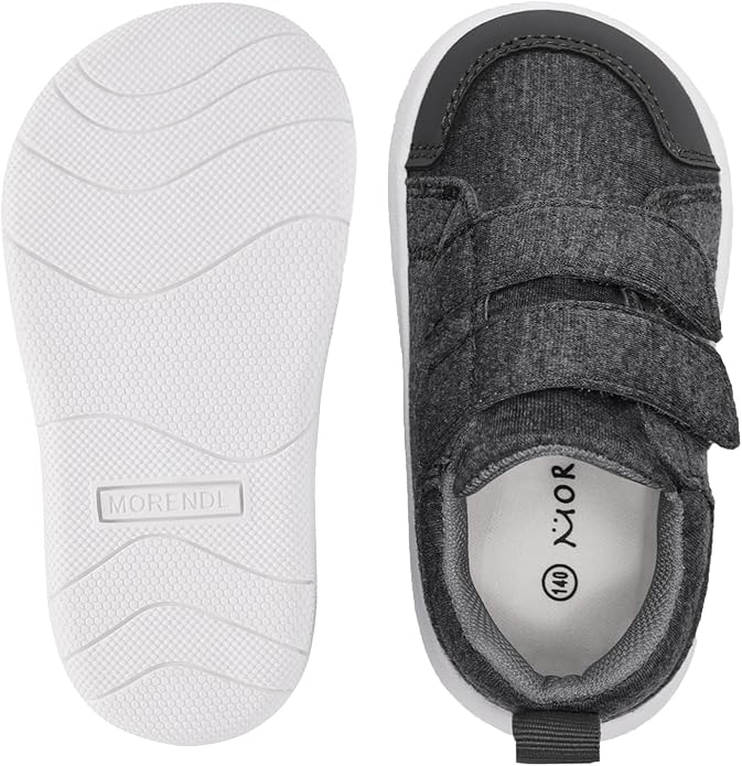 MORENDL Wide Toe Box Shoes Toddler Barefoot Shoes Baby Walking Shoe Boy Girl Non-Slip Zero Drop Minimalist Sneakers Comfort Tennis Outdoor Activities