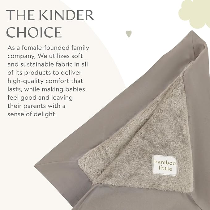 Ultra-Soft Lovey Plush Security Blanket - Baby Essentials, Newborn Essentials, Ultra-Soft Plush Baby Blanket with Satin Trim – 16" x 16" (Gray)