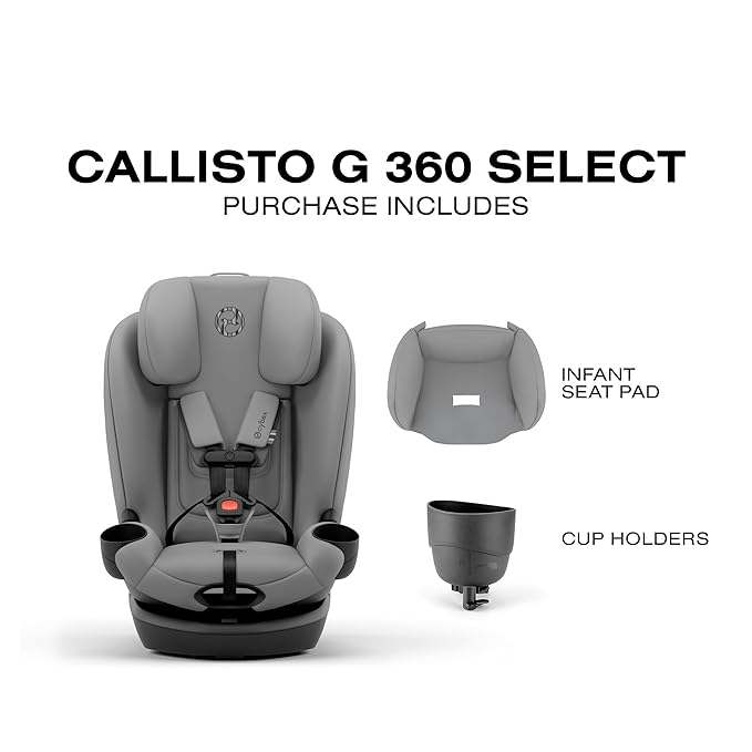 Callisto G 360 Select Rotating All-in-One Convertible Car Seat - Grey