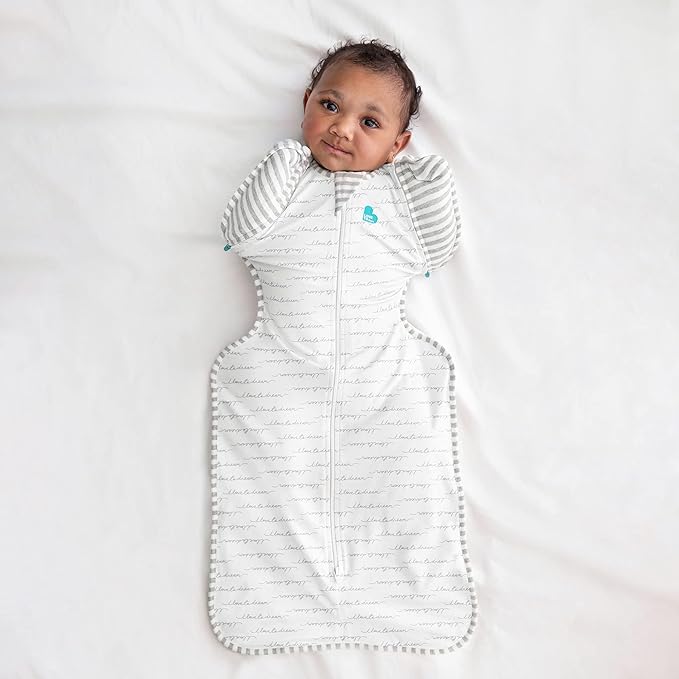Love to Dream Swaddle Up Transition Swaddle, Patented Zip-Off Wings, Gently Help Baby Transition from Being Swaddled to Arms Free When Showing Signs of Rolling, 1.0 TOG, 13-19 lbs, White