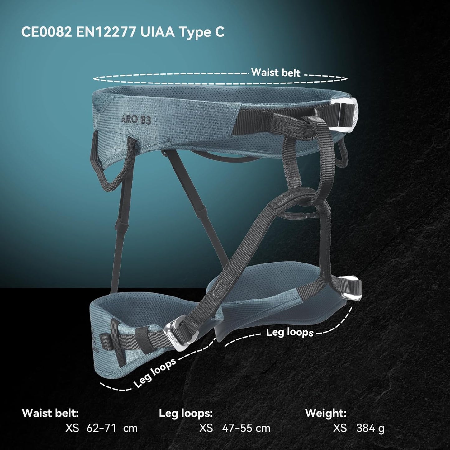 KAILAS Kids Rock Climbing Harness Child Safety Belt Climbing Gear Adjustable Lightweight Indoor Gyms Beginners Youth